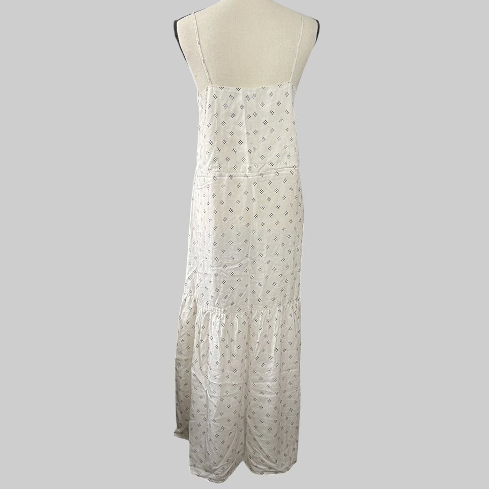 NEW Everlane The Long Weekend Dress in Butterlite Womens 0 Bone Black Dot - Picture 13 of 16